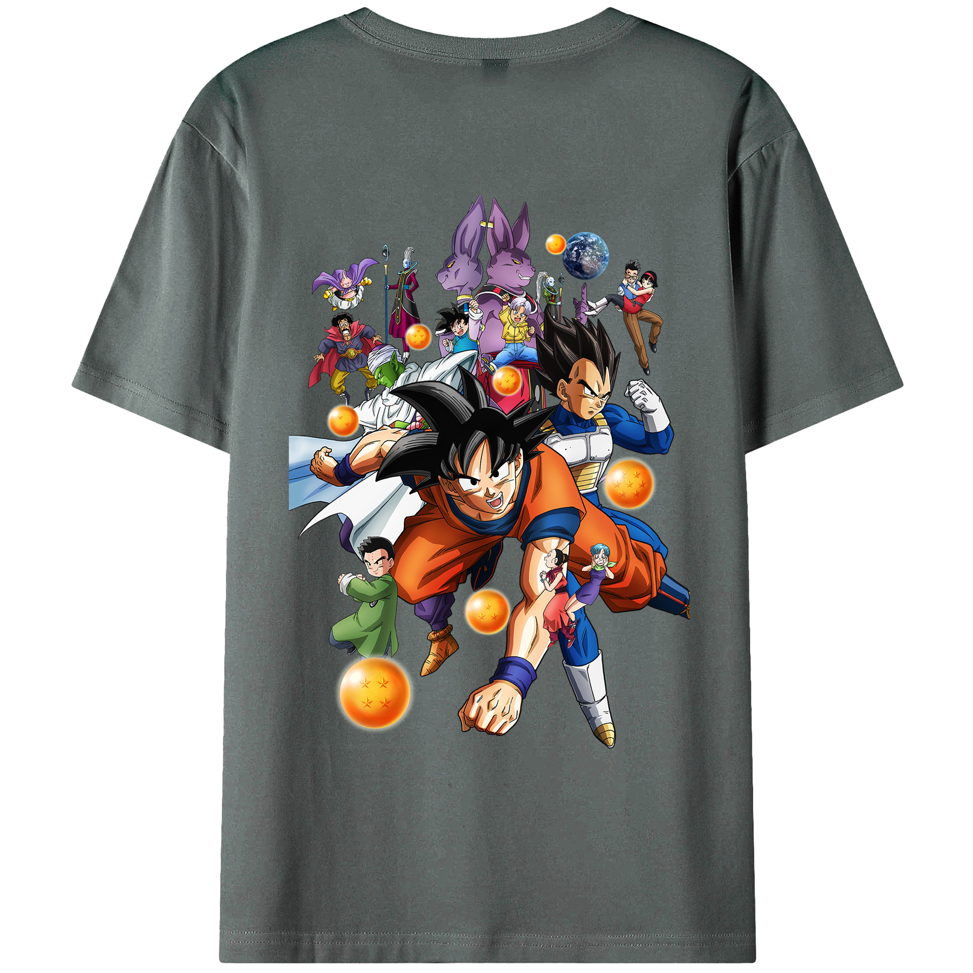 （画像用） ドラゴンボール DRAGON BALL 綿100％ メンズ半袖Tシャツ（バックプリント） 通気性